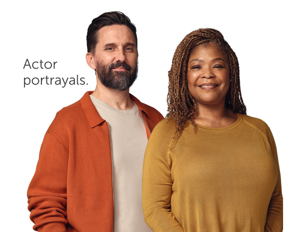 Two people aged 35 to 54 representing populations impacted by HIV.